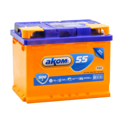 Аккумулятор АКОМ  6ст-55 VL  евро